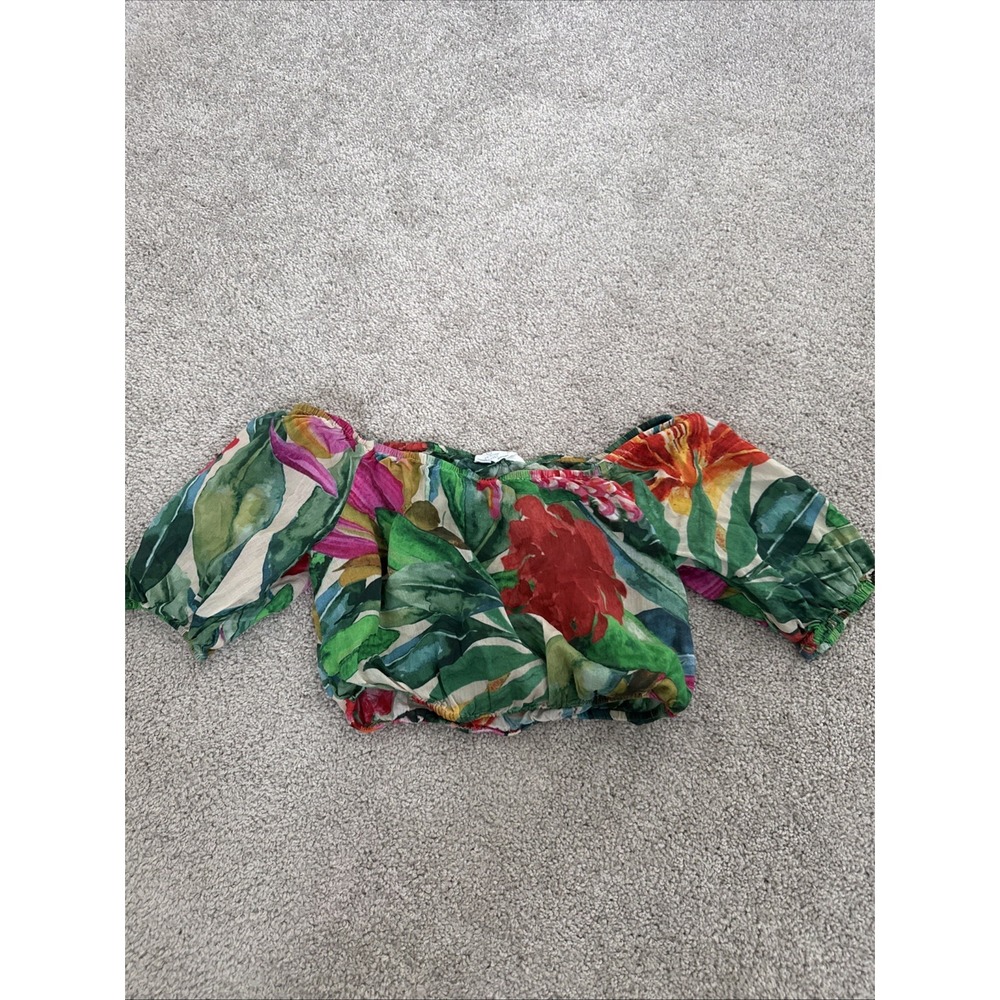 Flowery Crop Top Primark Resort Wear Size 2‎